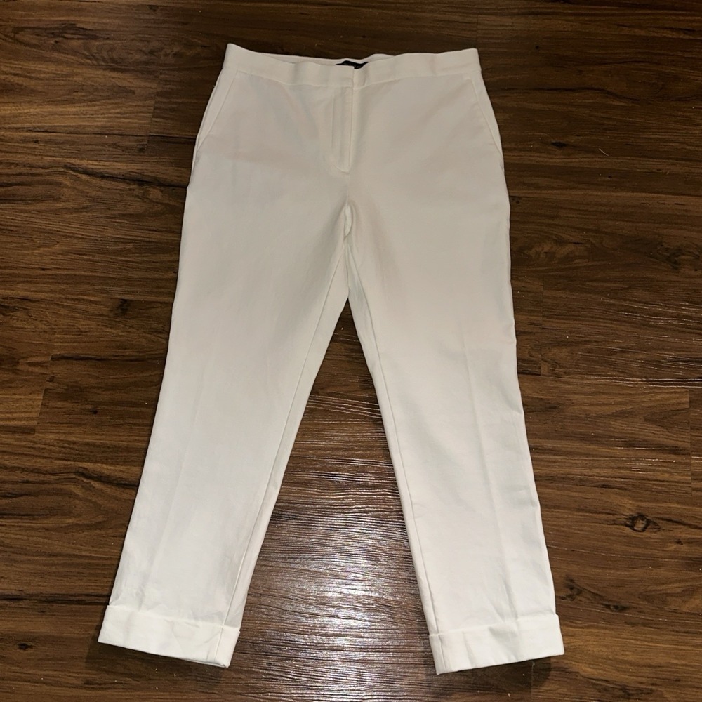 Ann Taylor Womens High Rise Eva Ankle Pant Slim Leg High Rise Ankle Crop Size 10